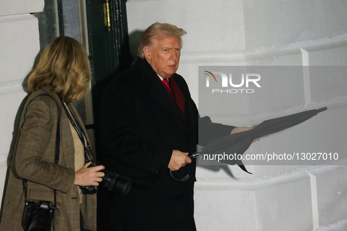 President Trump And First Lady Depart White House