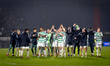 Players of Celtic FC celebrate the victory after the game during the match SC Feyenoord Ro...