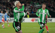 Cucho Hernandez of Real Betis celebrates a goal during the UEFA Europa League match betwee...