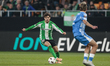 Ez Abde of Real Betis runs with the ball during the UEFA Europa League match between Real...