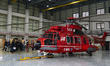An EC-225 multi-purpose heavy firefighting helicopter manufactured by Airbus in France is...
