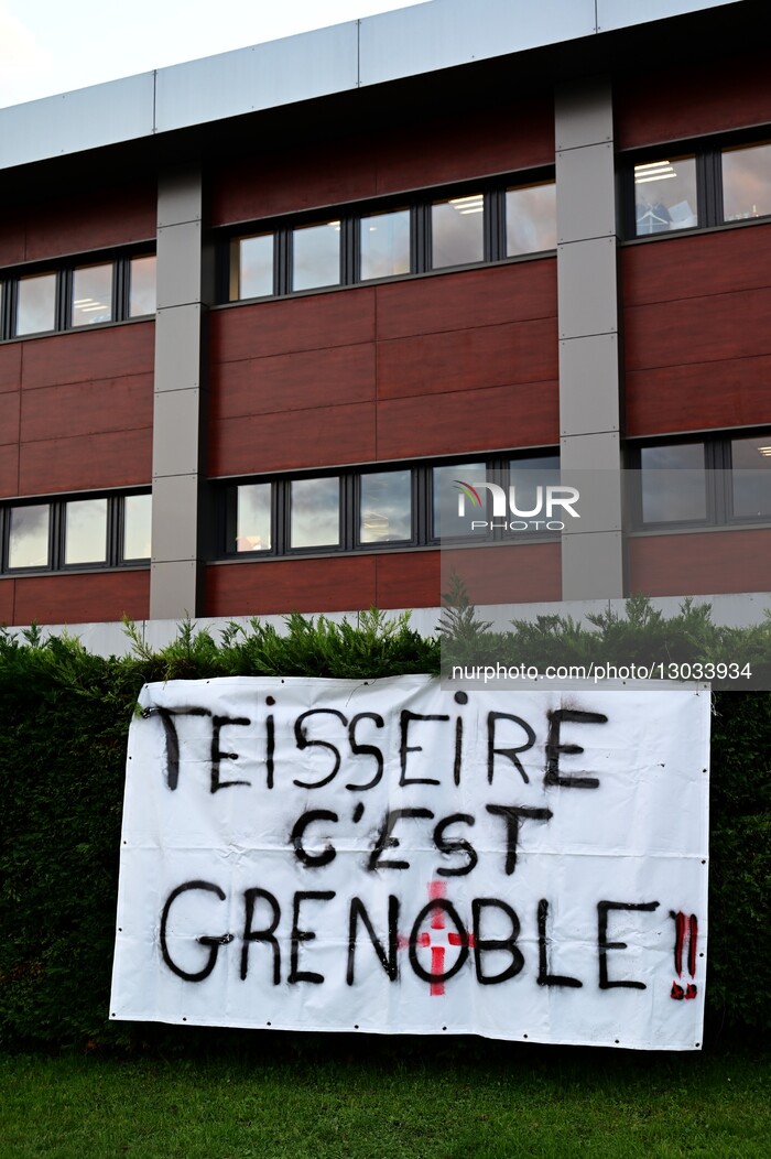 Protesters Against The Closure Of The Teisseire Factory In Crolles