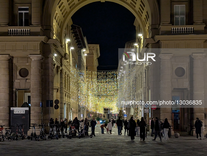 Christmas Evening Atmosphere In Florence