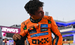 Lando Norris of the McLaren Formula 1 Team participates in the sprint at Lusail Internatio...
