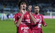 Carlo Faedo of Padova Calcio greets the fans at the end of the Serie BKT match between Pes...