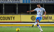 Niall Canavan of Barrow AFC is in action during the Sky Bet League 2 match between Newport...