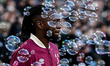 Aaron Wan-Bissaka stands before kickoff during the Premier League match between West Ham U...