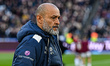 Manager Nuno Espirito Santo, the manager of West Ham, looks on prior to kick-off during th...