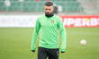 Milosz Kozak warms up before the game between Wieczysta Krakow and Slask Wroclaw in Sosnow...