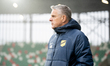 Kazimierz Moskal, head coach of Wieczysta Krakow, is seen during the game between Wieczyst...