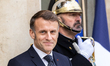 French President Emmanuel Macron is seen at the Elysee Palace during a visit in Paris, on...