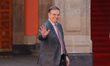 Mexico's Economic Minister, Marcelo Ebrard Casaubon, attends the welcoming ceremony for Si...