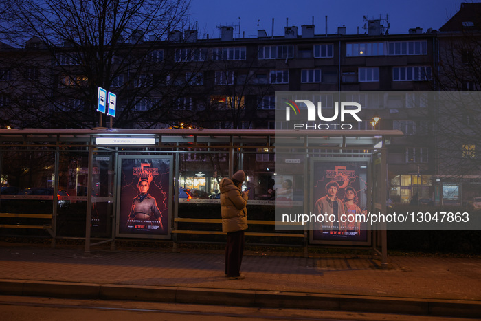Stranger Things Season 5 Poster In Krakow, Poland