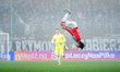 Frederico Duarte celebrates scoring a goal during the game between Wisla Krakow and Stal M...