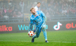 Goalkeeper Michal Matys plays during the game between Wisla Krakow and Stal Mielec in Krak...