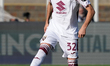 Kristjan Asllani of Torino plays during the Serie A match between US Lecce and Torino FC i...
