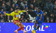 Othmane Maamma of Watford FC, wearing number 42, is in action as Bright Osayi-Samuel of Bi...