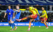 Mamadou Doumbia of Watford FC attempts a shot during the Sky Bet Championship match betwee...