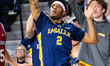 JAEDEN MARSHALL (2) of the La Salle Explorers shoots a three-pointer during an NCAA men's...