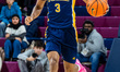 ERIC ACKER (3) of the La Salle Explorers possesses the ball during an NCAA men's basketbal...