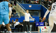 In Toronto, Ontario, Canada, on December 1, 2025, Team Bahamas coach Mitchell Thompson giv...