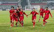 Bangladesh players celebrate after the goal by Maria Manda during the tri-nation Women's f...