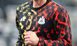 Dan Burn of Newcastle United stands before the Premier League match between Newcastle Unit...