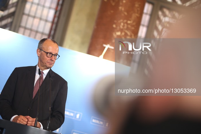German Chancellor Friedrich Merz Visits Berlin City Hall