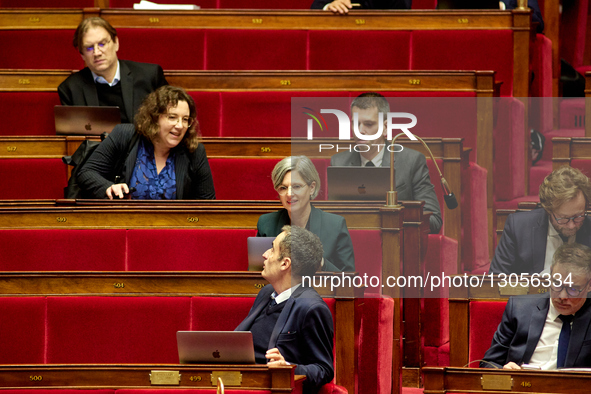 Ecologiste Et Social's MP Sandrine Rousseau attends a session of questions to the government at the National Assembly, French Parliament Low... by Adnan Farzat/NurPhoto