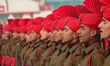 Newly recruited Indian army soldiers from the Jammu and Kashmir Light Infantry (JAKLI) tak...