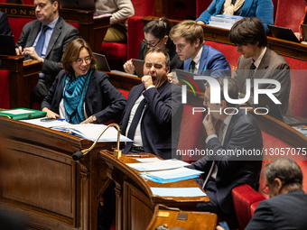 Sebastien Lecornu, French Prime Minister, is seen during the public session for the new reading of the social security financing bill for 20... by Telmo Pinto/NurPhoto