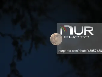 The last supermoon, also known as the cold moon, rises in Srinagar, Kashmir, India, on December 4, 2025.  by Faisal Khan/NurPhoto