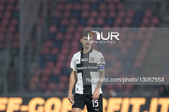 Enrico Delprato of Parma Calcio 1913 participates in the Coppa Italia football match between Bologna FC 1909 and Parma Calcio 1913 in Bologn... by Emanuele Comincini/NurPhoto