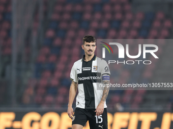 Enrico Delprato of Parma Calcio 1913 participates in the Coppa Italia football match between Bologna FC 1909 and Parma Calcio 1913 in Bologn... by Emanuele Comincini/NurPhoto