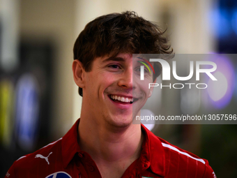 Arthur Leclerc of the Scuderia Ferrari HP F1 Team participates in Media Day on December 4, 2025, in Yas Island, Abu Dhabi.  by Ahmad AlShehab/NurPhoto