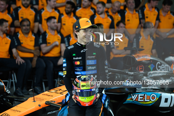 Oscar Piastri of the McLaren Formula 1 Team participates in Media Day on Yas Island, Abu Dhabi, on December 4, 2025.  by Ahmad AlShehab/NurPhoto