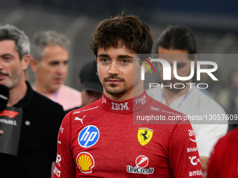 Charles Leclerc of the Scuderia Ferrari HP F1 Team participates in Media Day on Yas Island, Abu Dhabi, on December 4, 2025.  by Ahmad AlShehab/NurPhoto
