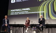 Arsene Charles Ernest Wenger and Jillian Anne Ellis participate in a football panel in Was...