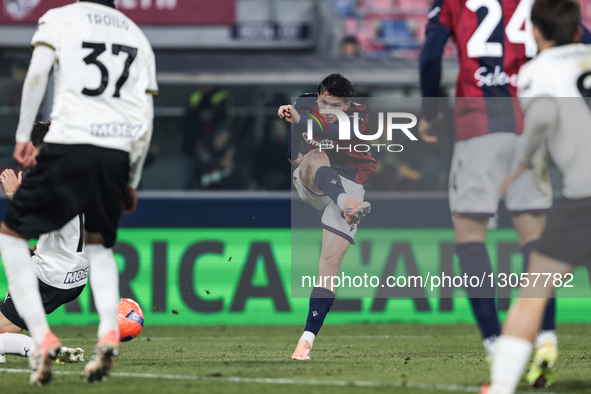 Giovanni Fabbian of Bologna FC 1909 is in action during the Coppa Italia football match between Bologna FC 1909 and Parma Calcio 1913 in Bol... by Emanuele Comincini/NurPhoto