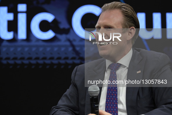 Andrew Giuliani of the White House Task Force on the FIFA World Cup 2026 delivers remarks about Beyond the Game: The New Frontiers of Sports... by Lenin Nolly/NurPhoto