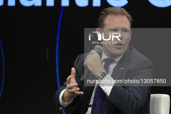 Andrew Giuliani of the White House Task Force on the FIFA World Cup 2026 delivers remarks about Beyond the Game: The New Frontiers of Sports... by Lenin Nolly/NurPhoto