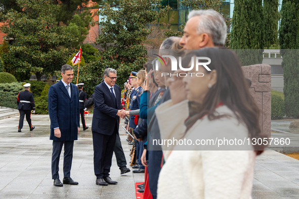 In Madrid, Spain, on December 4, 2025, ahead of the 13th Spain-Morocco High-Level Meeting, the President of the Spanish Government, Pedro Sa... by Francesco Militello Mirto/NurPhoto