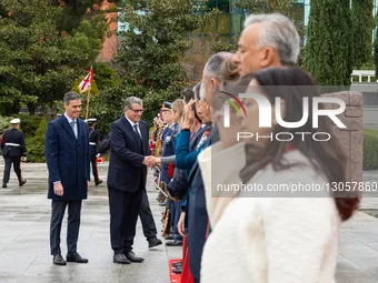 In Madrid, Spain, on December 4, 2025, ahead of the 13th Spain-Morocco High-Level Meeting, the President of the Spanish Government, Pedro Sa... by Francesco Militello Mirto/NurPhoto