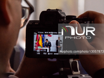 Delegations from Spain and Morocco meet at the Palacio de La Moncloa in Madrid, Spain, on December 4, 2025, for the 13th Spain-Morocco High-... by Francesco Militello Mirto/NurPhoto