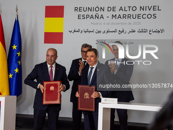The 13th Spain-Morocco High-Level Meeting takes place at the Palacio de la Moncloa in Madrid, Spain, on December 4, 2025. In the photo are t... by Francesco Militello Mirto/NurPhoto
