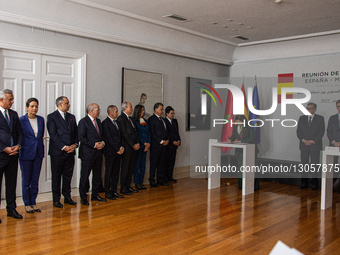 Delegations from Spain and Morocco meet at the Palacio de La Moncloa in Madrid, Spain, on December 4, 2025, for the 13th Spain-Morocco High-... by Francesco Militello Mirto/NurPhoto