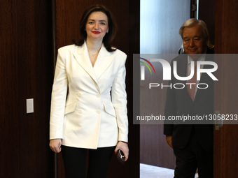Secretary-General Antonio Guterres meets with Mariana Betsa, Deputy Minister for Foreign Affairs, Ukraine at the United Nations Headquarters... by John Lamparski/NurPhoto