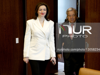 Secretary-General Antonio Guterres meets with Mariana Betsa, Deputy Minister for Foreign Affairs, Ukraine at the United Nations Headquarters... by John Lamparski/NurPhoto