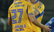 Juan Brunetta #11 and Jesus Angulo of Club Tigres celebrate after scoring a goal during th...
