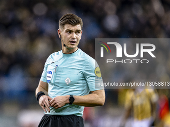 Referee Joey Kooij officiates the match between Vitesse and De Graafschap at the GelreDome for the Dutch Keuken Kampioen Divisie season 2025... by EYE4images/NurPhoto